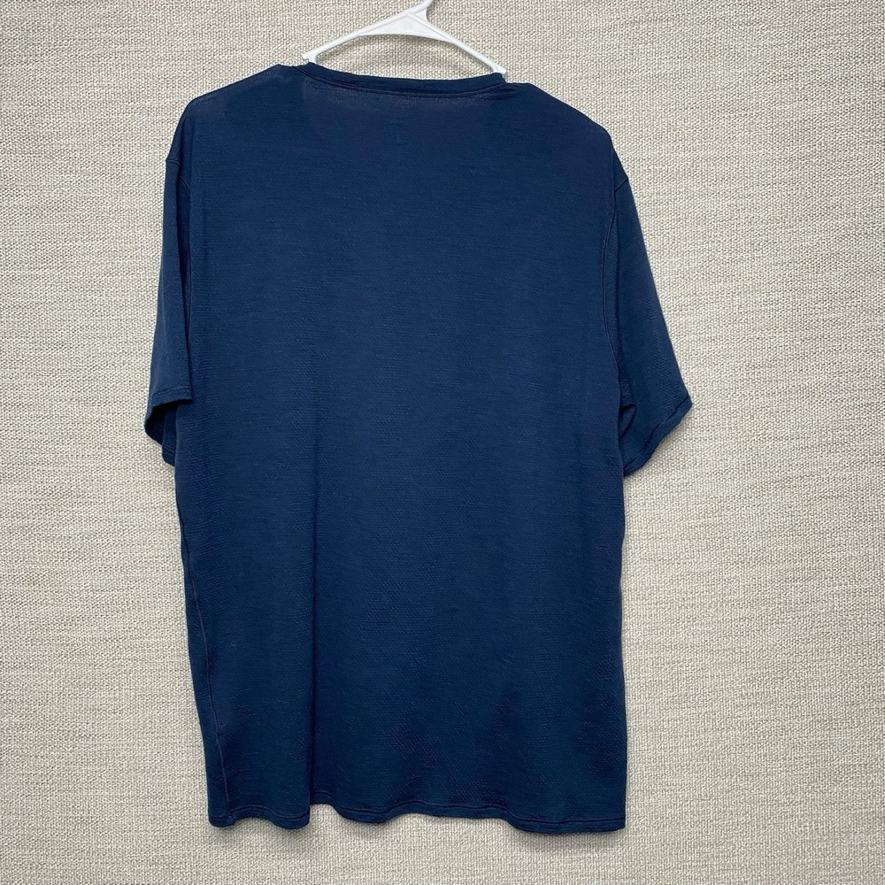 Proof 72 Hour Huckberry Merino Wool T Shirt XL Mens Crew Neck Classic Fit Navy - Picture 2 of 8